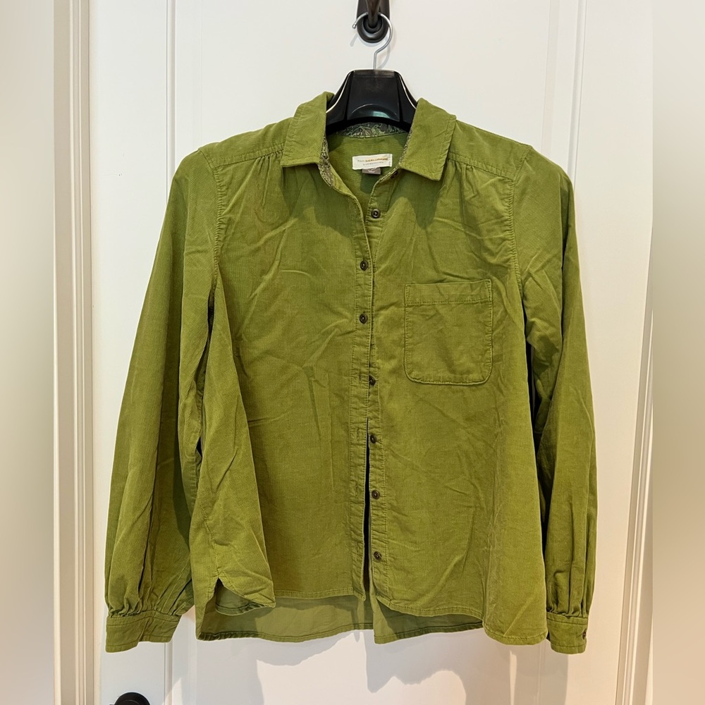 Anthropologie Pilcro and the Letterpress Green Button-Up Shirt